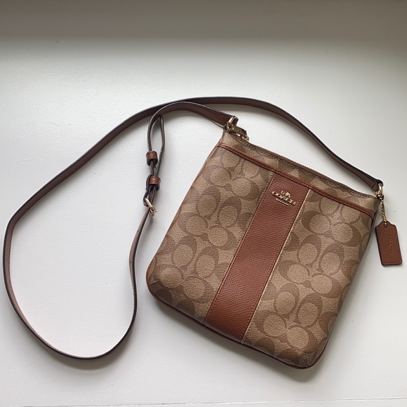 Coach Bags Coach Leather Accent Crossbody Bag Poshmark